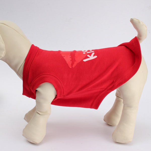 Summer Vogue Pet Dog Cat Vest Waistcoat Sleeveless Red Lip Vest Coat