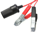 12V Motorcycle Car Socket Battery Crocodile Clips Power Adapter