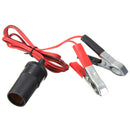 12V Motorcycle Car Socket Battery Crocodile Clips Power Adapter