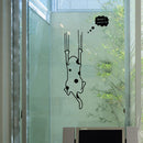 Cartoon Black White Cat Wall Sticker Home Decor Refrigerator Kitchen Cabinet Wallpaper