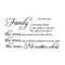 Family Quote Wall Sticker Removable Decal Mural DIY Living Room Art Home Decor