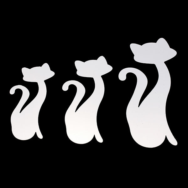 DIY 3D Four Cute Cats Acrylic Mirror Wall Stickers Home Room Art Decal