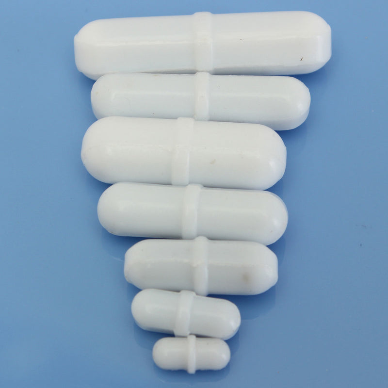 7pcs Teflon Magnetic Stirrer Mixer Stirring Bar Rod Bead With Pivot Ring B10-B36