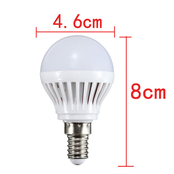 E14 4W 180-240LM 2835 SMD Warm White/White LED Globe Bulb 110V