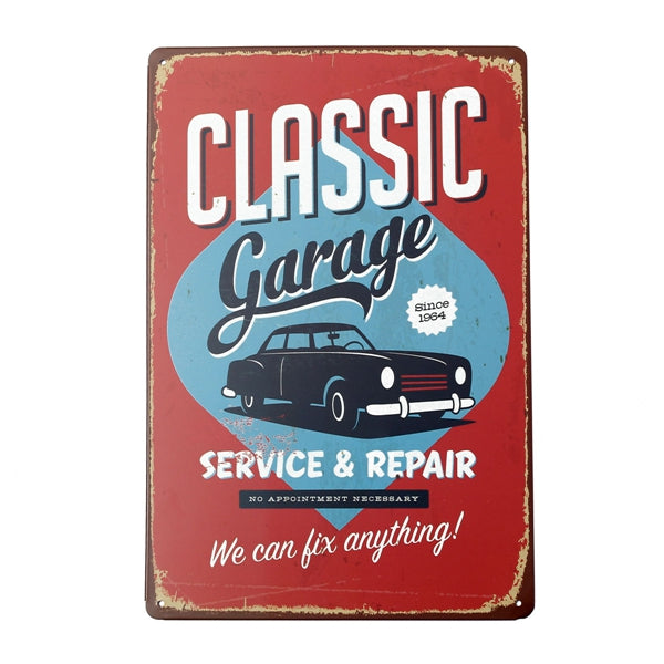 Classic Garage Tin Sign Vintage Metal Plaque Poster Bar Pub Home Wall Decor