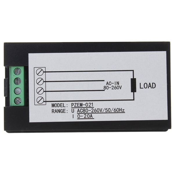20A Power Monitor Module AC Meter Panel