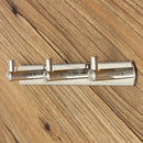 3 Hooks Silver Clothes Hat Towel Robe Rack Stainless Door Holder Wall Hanger
