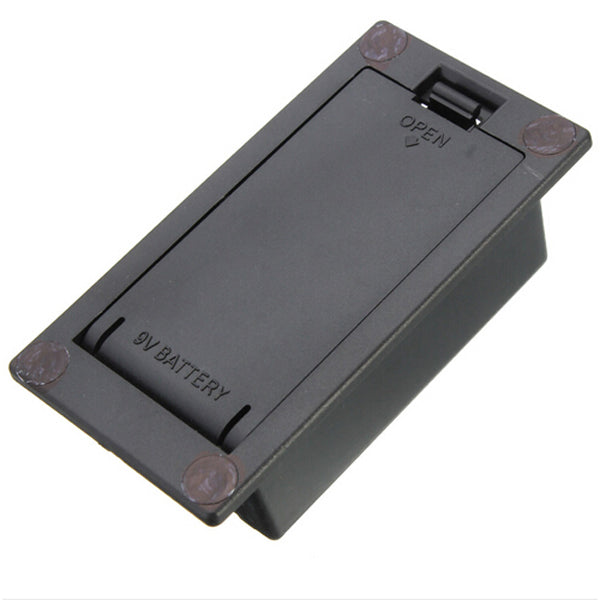 Flat Mount 9V Battery Case Box Holder Cover Electric Guitar Bass Part Black
