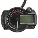 Universal Motorcycle Motor Bike LCD Digital Speedometer Odometer Tachometer 2-4 Cylinder