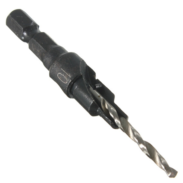 5pcs Hss Countersink Drill Cone Bit Set Quick Change Hex Shank Woodworking Screw Reamer