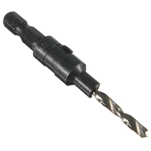 5pcs Hss Countersink Drill Cone Bit Set Quick Change Hex Shank Woodworking Screw Reamer