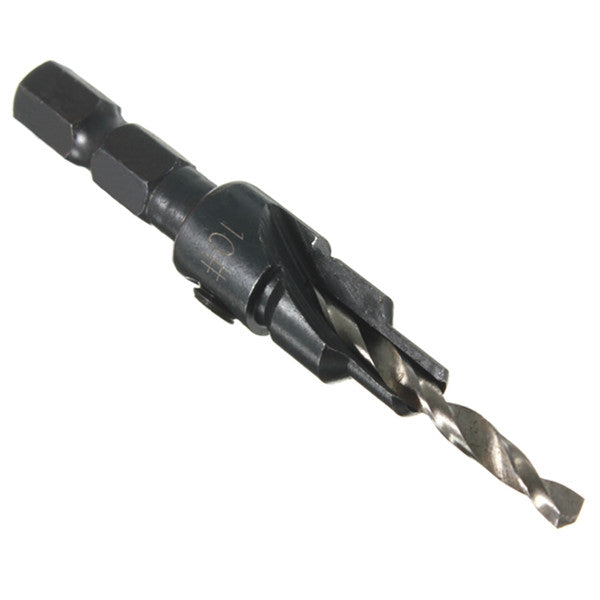 5pcs Hss Countersink Drill Cone Bit Set Quick Change Hex Shank Woodworking Screw Reamer