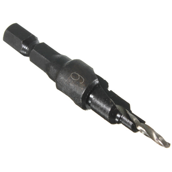 5pcs Hss Countersink Drill Cone Bit Set Quick Change Hex Shank Woodworking Screw Reamer