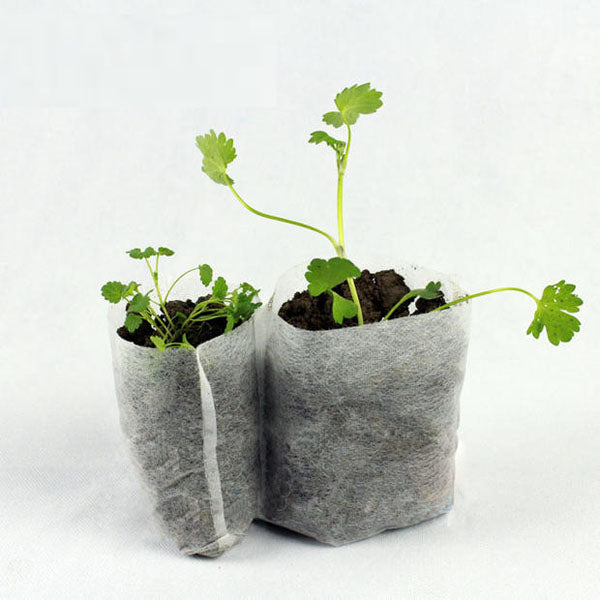 Honana HG-GP 100pcs Non-woven Fabrics Plants Seedling Bags Degradable Breeding Bag