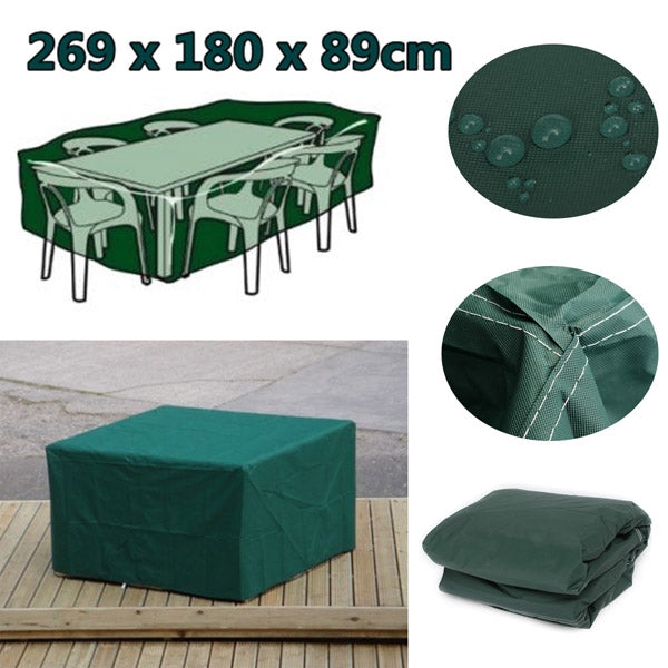 269x180x89cm Waterproof Garden Outdoor Furniture Dust Cover Table Shelter