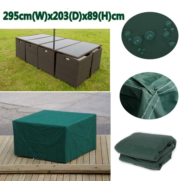 295x203x89cm Waterproof Garden Outdoor Furniture Dust Cover Table Shelter