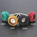 4pcs Polishers Buffers Abrasive Scouring Pad Grinding Head 3mm Shank Fits For Dremel