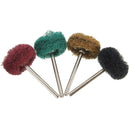 4pcs Polishers Buffers Abrasive Scouring Pad Grinding Head 3mm Shank Fits For Dremel