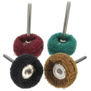 4pcs Polishers Buffers Abrasive Scouring Pad Grinding Head 3mm Shank Fits For Dremel