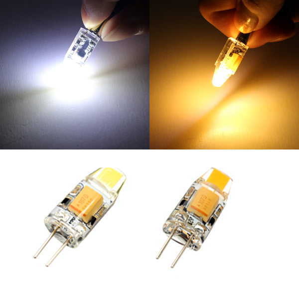 G4 LED Bulbs 1W Transparent White/Warm White Corn Light Lamp AC/DC 12V