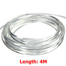 4mx8mm U Shape Car Air Vent Grille Switch Rim Trim Strip Moulding Chrome Silver