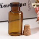 Clear Bronze Empty Wishing Message Glass Bottle Vial With Cork