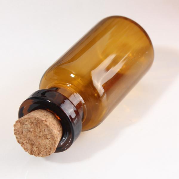 Clear Bronze Empty Wishing Message Glass Bottle Vial With Cork