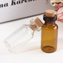 Clear Bronze Empty Wishing Message Glass Bottle Vial With Cork