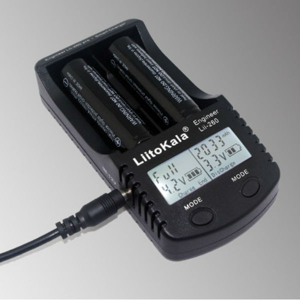 LiitoKala Lii-260 18650/26650 LCD Smartest Li-ion Battery Charger