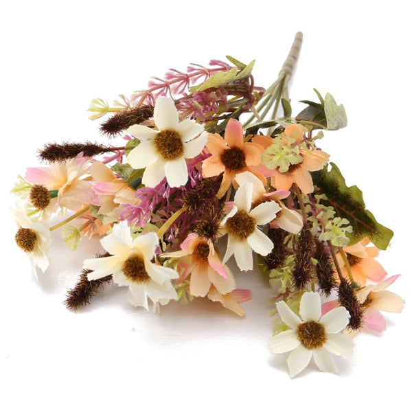 Artificial Daisy Silk Flowers Leaf Home Party Wedding Garden DIY Decorations