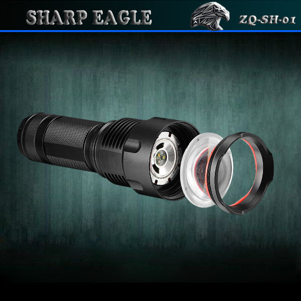 SHARP EAGLE ZQ-SH-01 XPE 800LM 3 in 1 LED Flashlight