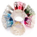 12pcs 7 Colors Filigree Cup Cake Wrappers Wrap Case Wedding Birthday Party Supplies