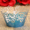 12pcs 7 Colors Filigree Cup Cake Wrappers Wrap Case Wedding Birthday Party Supplies