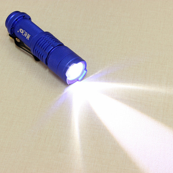 MECO Q5 500LM Multicolor Zoomable Mini LED Flashlight 14500/AA