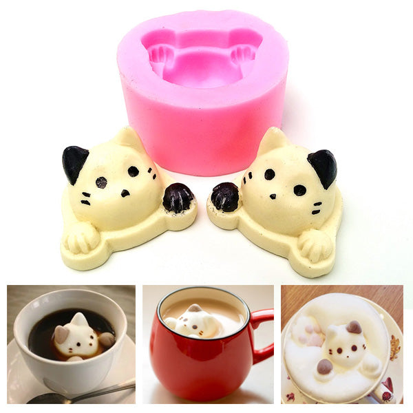 3D Silicone Cute Cat Head Shape Cake Mold Mould Fondant Decoration Tool