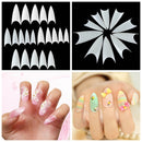 500Pcs Shape Natural Color White Acrylic False Nail Tips Full Nails