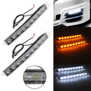 9LED Daytime Running Driving White DRL Turn Signal LED Lights