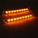 9LED Daytime Running Driving White DRL Turn Signal LED Lights