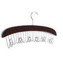 Multifunction Hardwood Belt Tie Cap Hanger With 12Pcs Chrome Hook Closet Hook