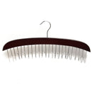 Multifunction Hardwood Belt Tie Cap Hanger With 12Pcs Chrome Hook Closet Hook