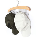 Multifunction Hardwood Belt Tie Cap Hanger With 12Pcs Chrome Hook Closet Hook