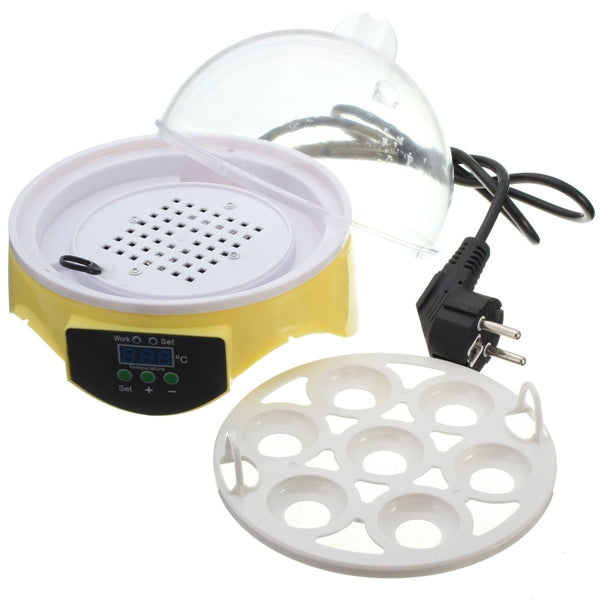 EU Automatic Eggs Incubator Mini Incubation Equipment Farm 7 Eggs Household Teaching Experiments