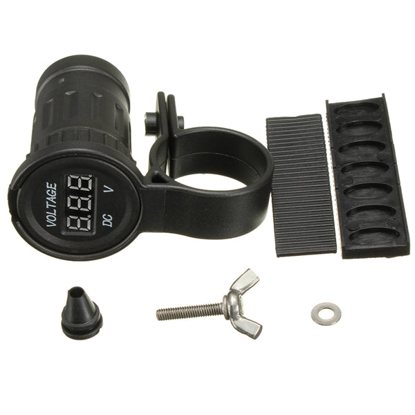 12-24V Motorcycle Volt Meterr LED Display Voltage Gauge Meter Volt Measurement