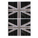 2Pcs Black Union Jack Flag Vinyl Mirrors Stickers For Mini Cooper