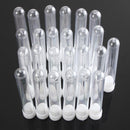 25pcs Round Bottom Clear Plastic Test Tube With Cap Stopper 15X100mm