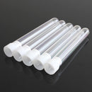 25pcs Round Bottom Clear Plastic Test Tube With Cap Stopper 15X100mm