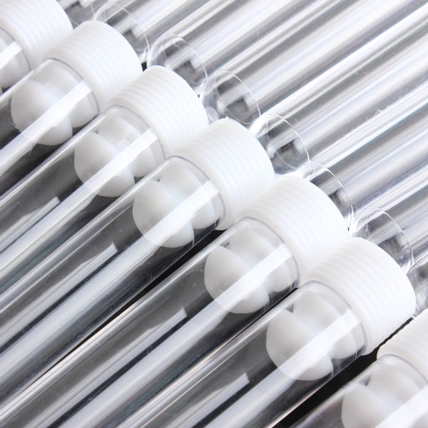 25pcs Round Bottom Clear Plastic Test Tube With Cap Stopper 15X100mm