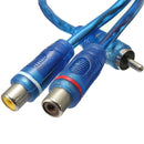 RCA Y Splitter Lead Adapter Cable 1 x Male To 2 x Female Connector Car Audio