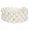 Temperament Full Rhinestone Pearl Multilayer Winding Wide Bracelet