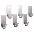 6Pcs Stainless Steel Adhesive Clothes Hanger Hook Wall Door Hook Bathroom Towel Holder